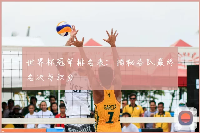 世界杯冠军排名表：揭秘各队最终名次与积分
